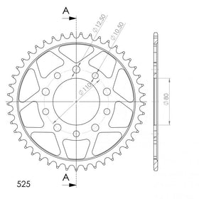 Buy blue Supersprox Steel Edge Rear Sprocket RFA-1332:42