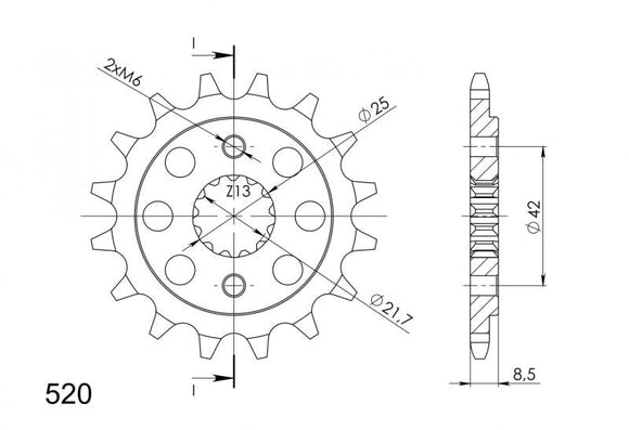Supersprox Steel Front Sprocket CST-512:16 - 520 Conversion