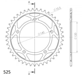 Buy silver Supersprox Steel Edge Rear Sprocket RFA-1792:43