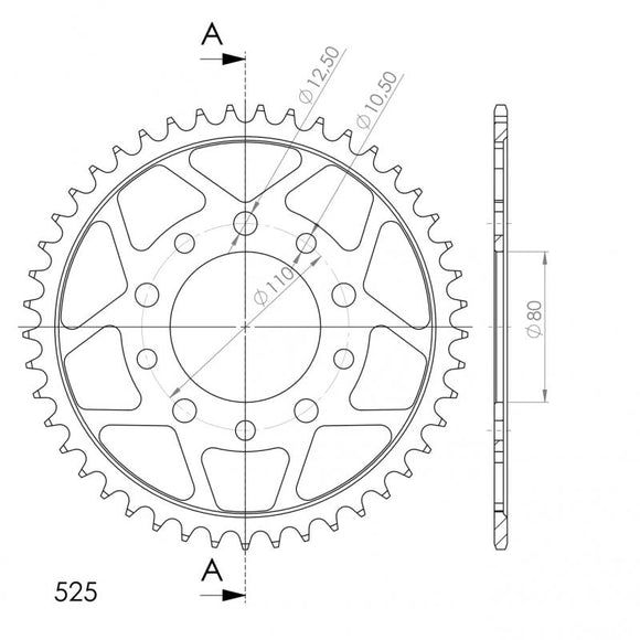 Supersprox Steel Edge Rear Sprocket RFA-1332:42