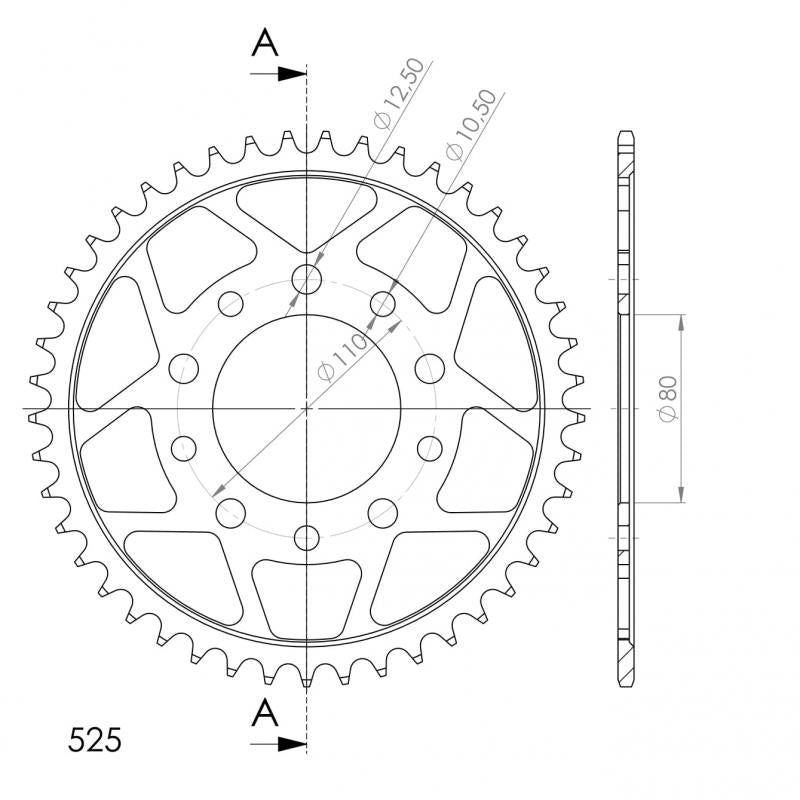 Buy blue Supersprox Steel Edge Rear Sprocket RFA-1332:42