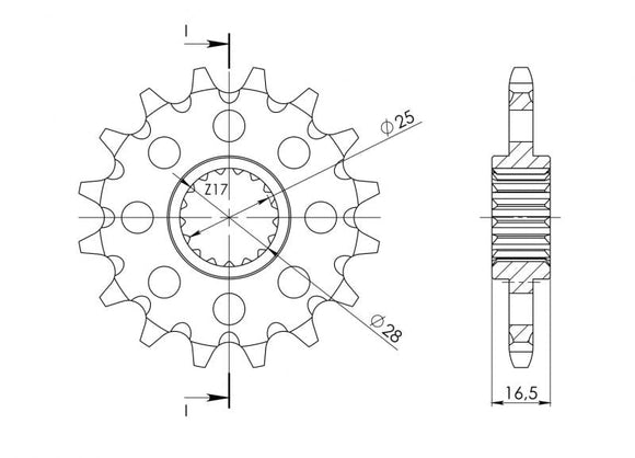 Supersprox Steel Front Sprocket CST-1904:16