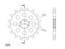 Supersprox Steel Front Sprocket CST-520:16 (525 Pitch)-4