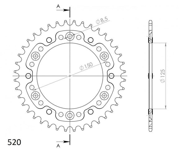 Supersprox Stealth Rear Sprocket RST-990:42