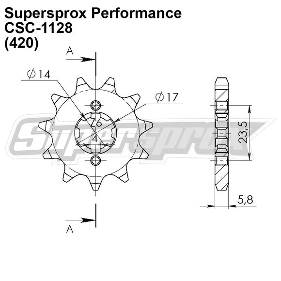 Supersprox Performance Line - Chain and Sprocket Kit - Aprilia SX 50 2012-2017