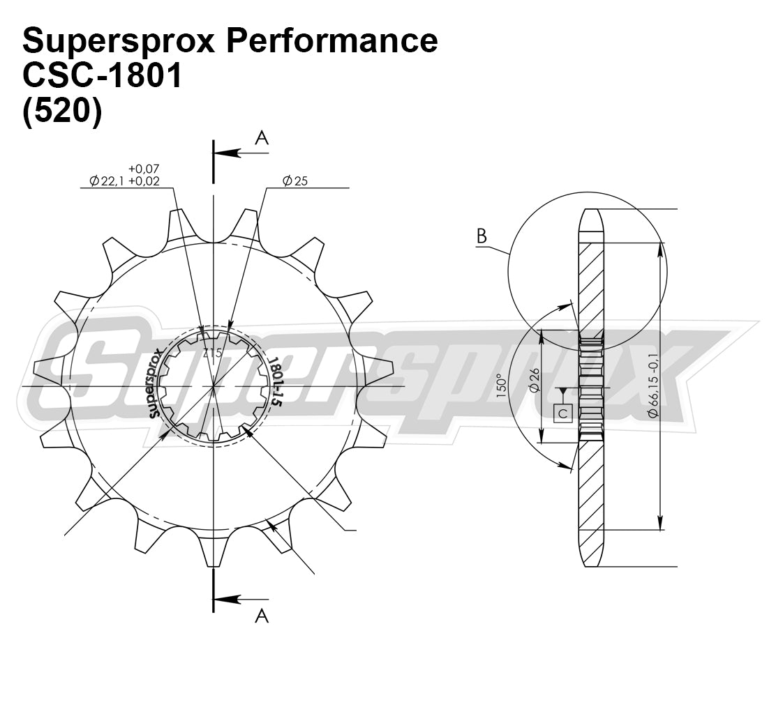 Supersprox Performance Line - Chain and Sprocket Kit - Royal Enfield Meteor & Classic 350cc