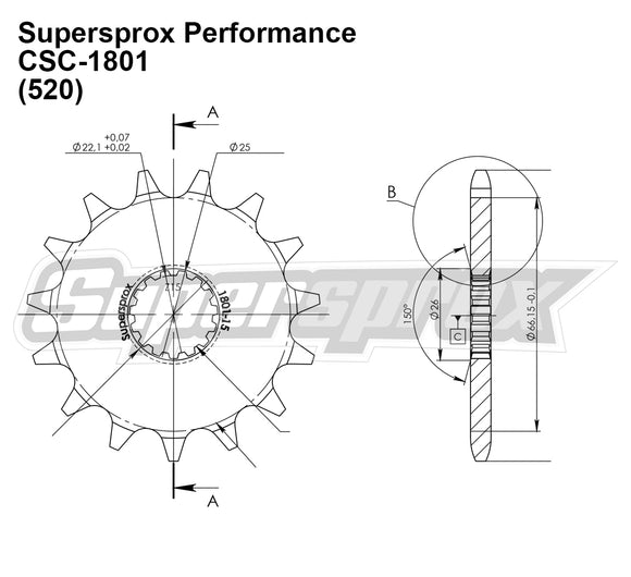 Supersprox Performance Line - Chain and Sprocket Kit - Royal Enfield Meteor & Classic 350cc