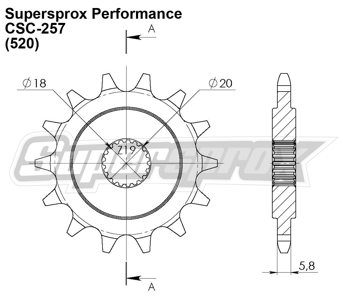 Supersprox Performance Line - Chain and Sprocket Kit - Zontes G1 125X cc & GK 125cc 2021>