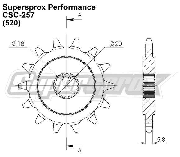 Supersprox Performance Line - Chain and Sprocket Kit - Zontes Roadster 125cc 2021>