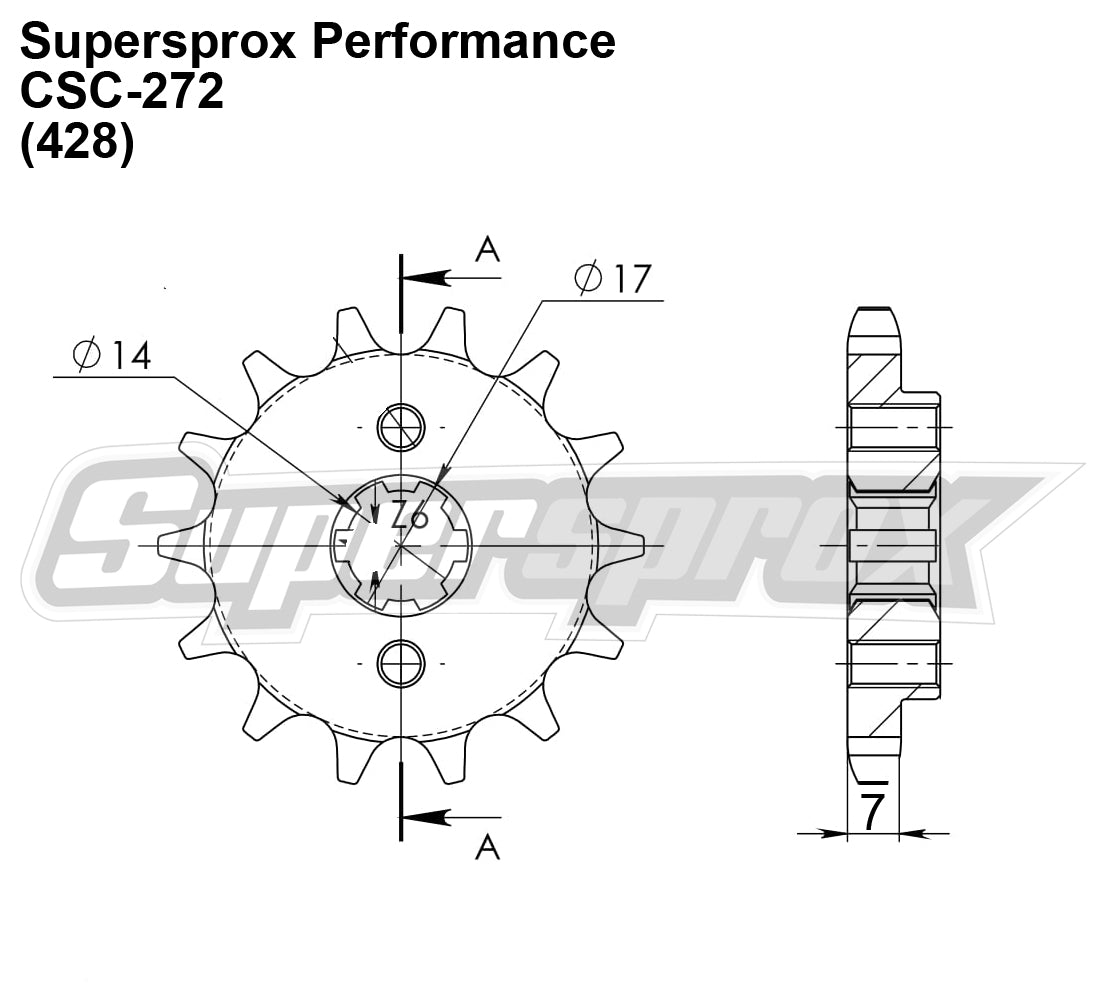 Supersprox Performance Line - Chain and Sprocket Kit - Benelli BN 125 2021>