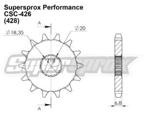 Supersprox Performance Line - Chain and Sprocket Kit - Mash Seventy-Five 125cc 2016-2021