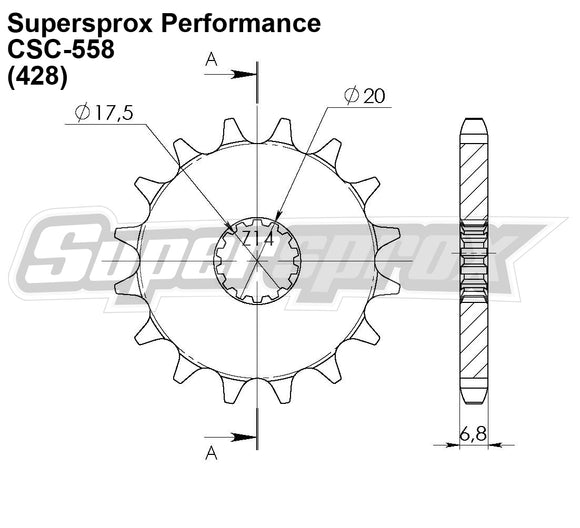 Supersprox Performance Line - Chain and Sprocket Kit - Kawasaki Z125 2018>