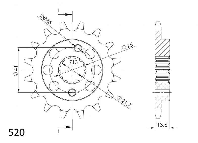 Supersprox Steel Front Sprocket CST-1307:16