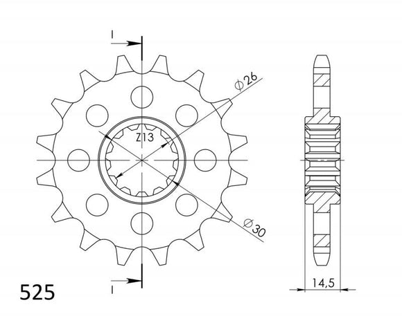 Supersprox Steel Front Sprocket CST-1332:15