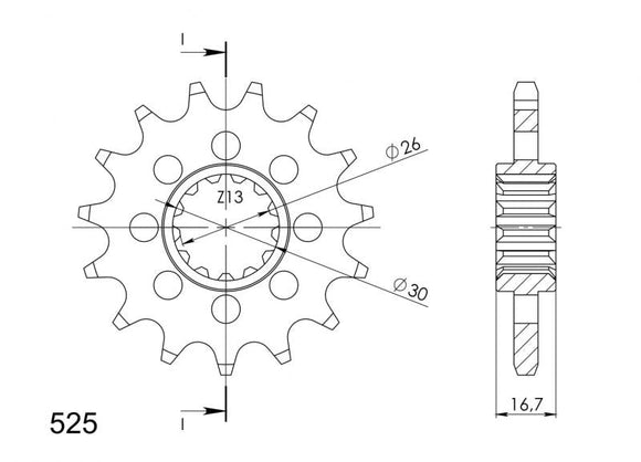 Supersprox Steel Front Sprocket CST-1370:15
