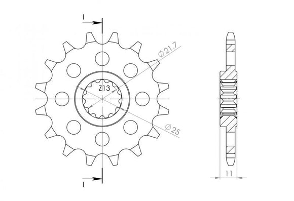 Supersprox Steel Front Sprocket CST-1581:16 - 520 Conversion