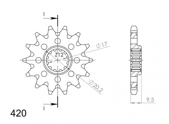 Supersprox Steel Front Sprocket CST-1906:14