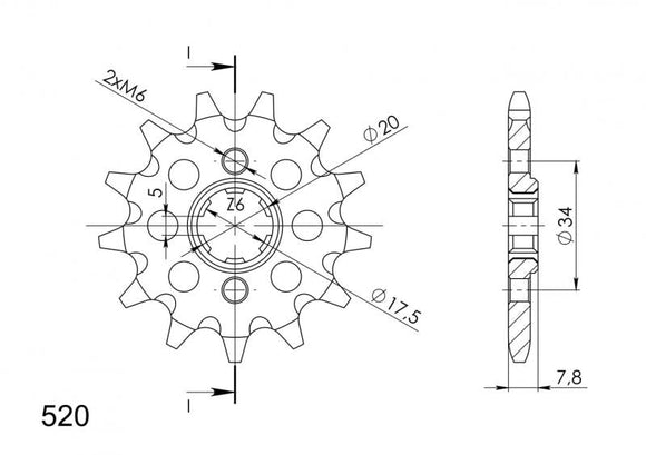 Supersprox Steel Front Sprocket CST-327:13