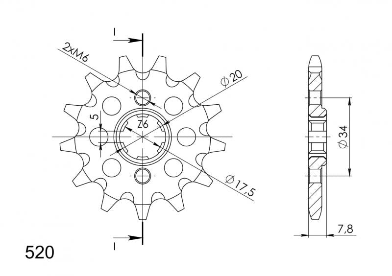 Supersprox Steel Front Sprocket CST-327:13