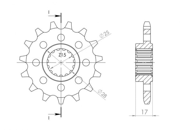 Supersprox Steel Front Sprocket CST-4054_525:16