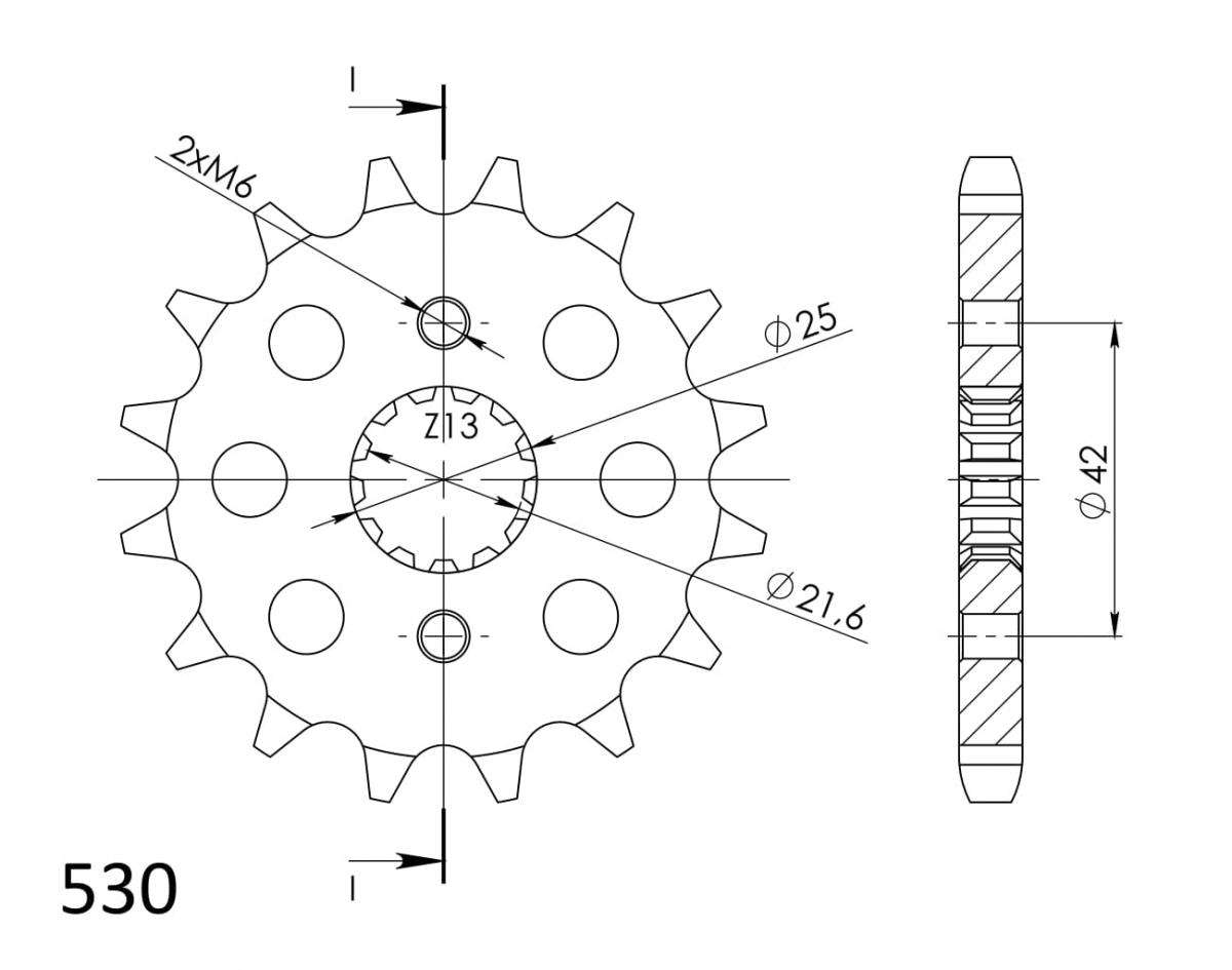 Supersprox Steel Front Sprocket CST-579:17