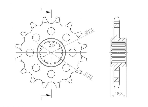 Supersprox Steel Front Sprocket CST-704:15