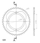Supersprox Aluminium Rear Sprocket RAL-898:49-ORG-2