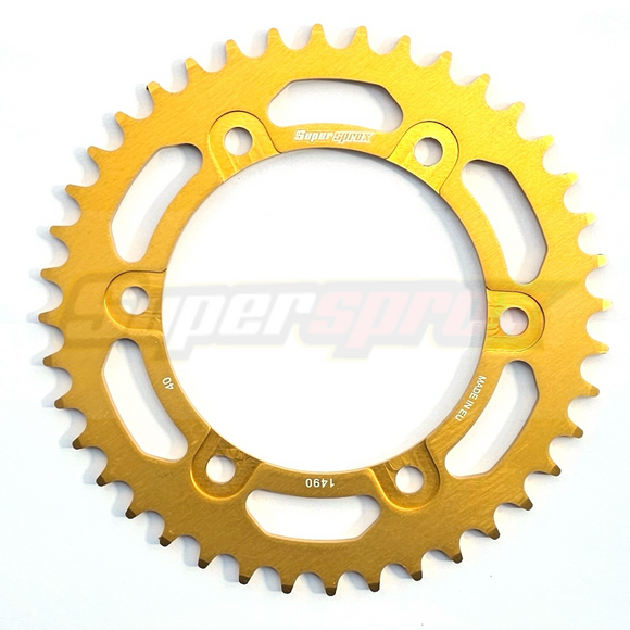 Supersprox Aluminium Rear Sprocket RAL-1490:40 - 40 Tooth - 520 Pitch (520, 120mm Centre, 140mm PCD - Dymag Wheels)