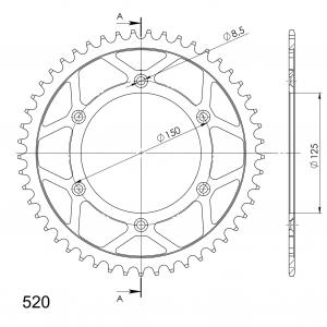 Supersprox Aluminium Rear Sprocket RAL-990:51