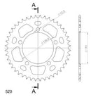 Supersprox Aluminum Rear Sprocket RAL-7_520:44 - 520 Conversion-5