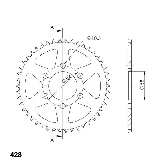 Supersprox Performance Line - Chain and Sprocket Kit - Keeway RKF 125 2018>