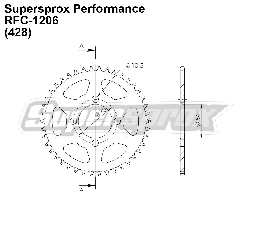 Supersprox Performance Line - Chain and Sprocket Kit - Honda CBR125R 2004-2010
