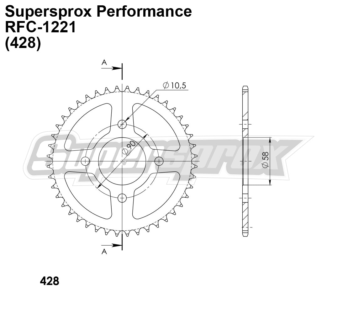 Supersprox Performance Line - Chain and Sprocket Kit - Honda CBR125R 2011-2017