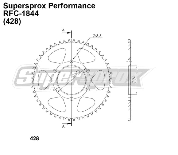 Supersprox Performance Line - Chain and Sprocket Kit - Yamaha YZF-R 125 2019> XSR 125 2021> MT-125 2020>