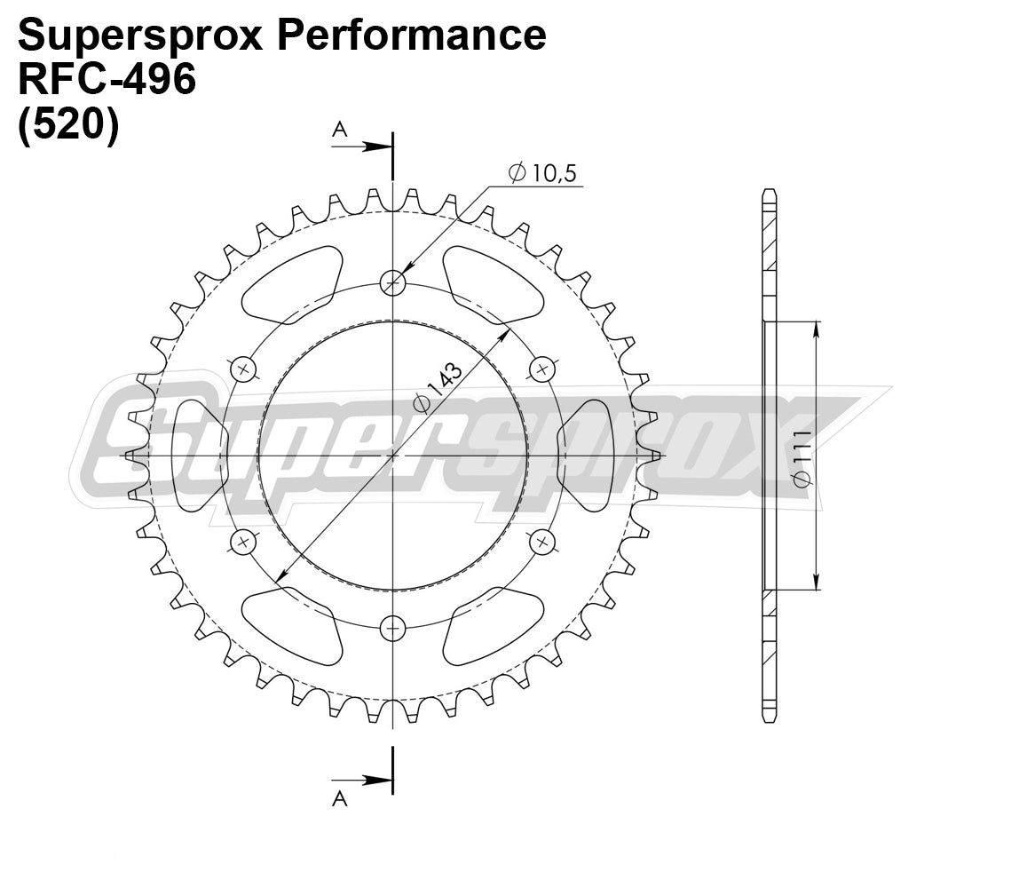 Supersprox Performance Line - Chain and Sprocket Kit - Royal Enfield Meteor & Classic 350cc