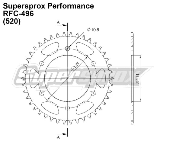 Supersprox Performance Line - Chain and Sprocket Kit - Royal Enfield Meteor & Classic 350cc