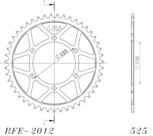Supersprox Racing Steel Rear Sprocket RFE-2012:45-BLK