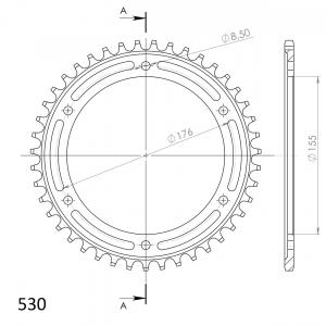 Supersprox Racing Steel Rear Sprocket RFE-2011:43