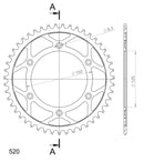 Supersprox Racing Steel Rear Sprocket RFE-990:45-BLK-2