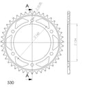 Supersprox Racing Steel Rear Sprocket RFE-1306:43-BLK-2