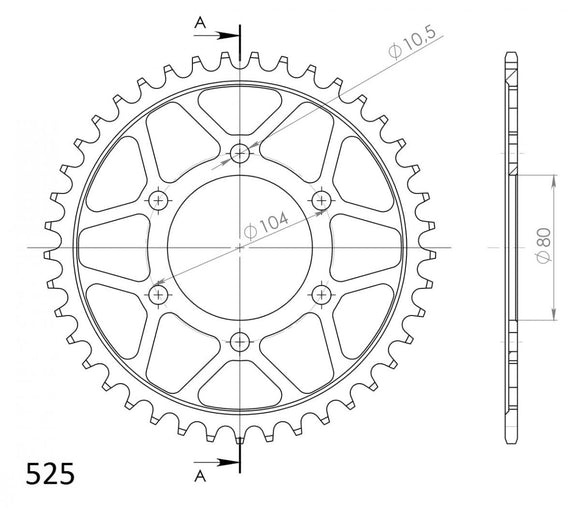 Supersprox Steel Edge Rear Sprocket RFA-1489:41