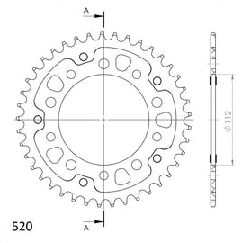 Buy silver Supersprox Stealth Rear Sprocket RST-1303.41 - 520 Conversion