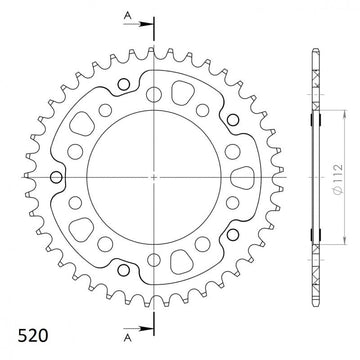 Buy silver Supersprox Stealth Rear Sprocket RST-1303.41 - 520 Conversion
