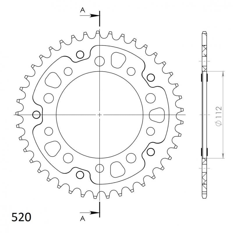 Buy silver Supersprox Stealth Rear Sprocket RST-1303.41 - 520 Conversion