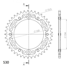 Buy red Supersprox Stealth Rear Sprocket RST-1306:43