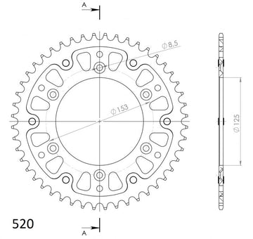 Buy black Supersprox Stealth Rear Sprocket 210 - Choose Your Gearing