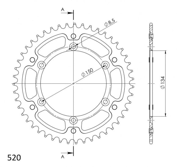 Supersprox Stealth Rear Sprocket RST-460:47