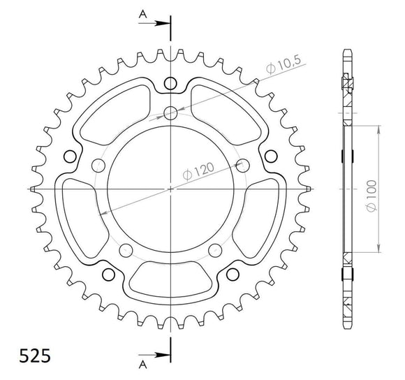 Supersprox Stealth Rear Sprocket RST-702:42