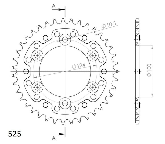 Supersprox Stealth Rear Sprocket RST-745:40 - Standard