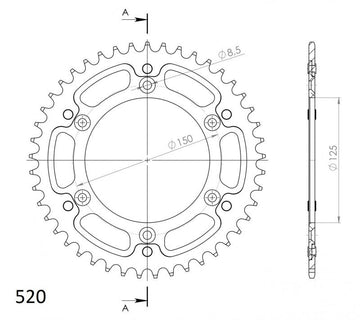 Buy gold Supersprox Stealth Rear Sprocket RST-990:46